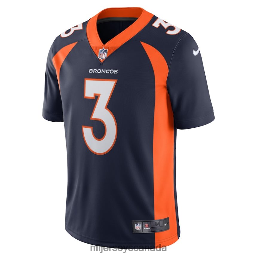 Men Denver Broncos Russell Wilson Nike Navy Alternate Vapor Limited Jersey Clothing NFL TBXFR6146