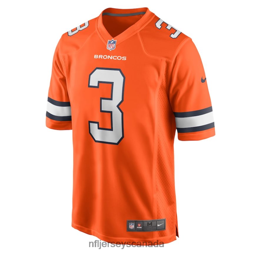 Men Denver Broncos Russell Wilson Nike Orange Alternate Game Jersey Clothing NFL TBXFR6615
