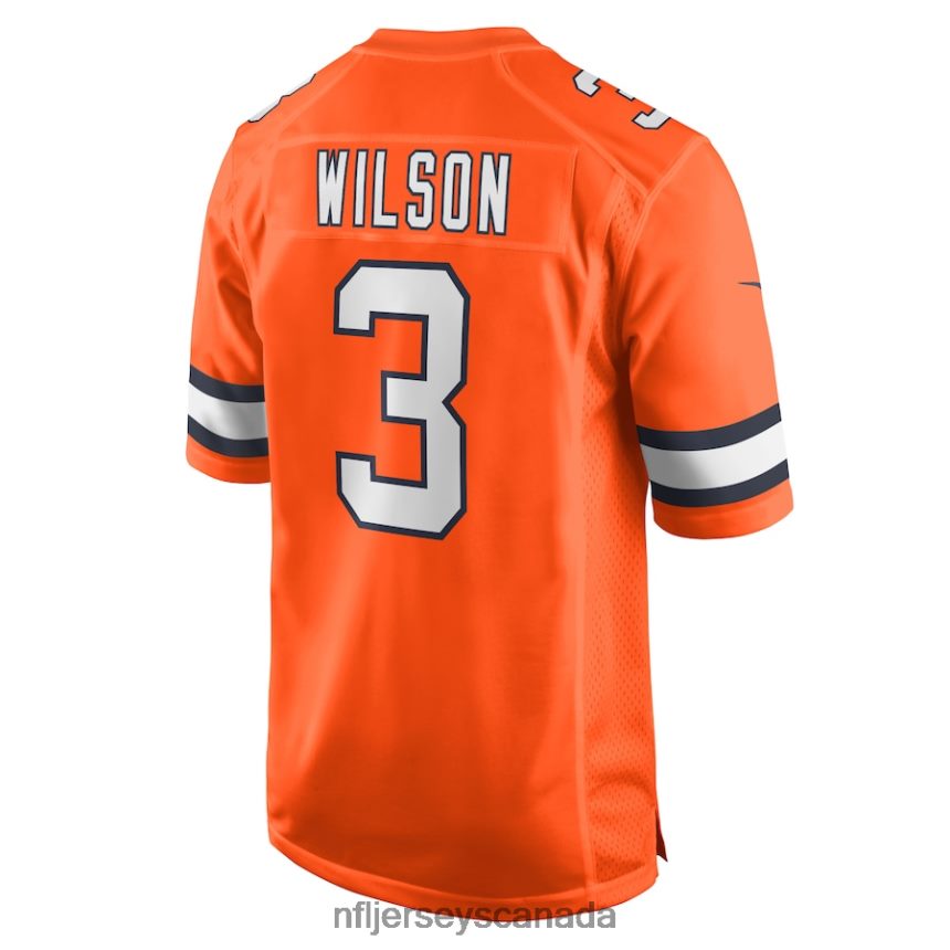 Men Denver Broncos Russell Wilson Nike Orange Alternate Game Jersey Clothing NFL TBXFR6615