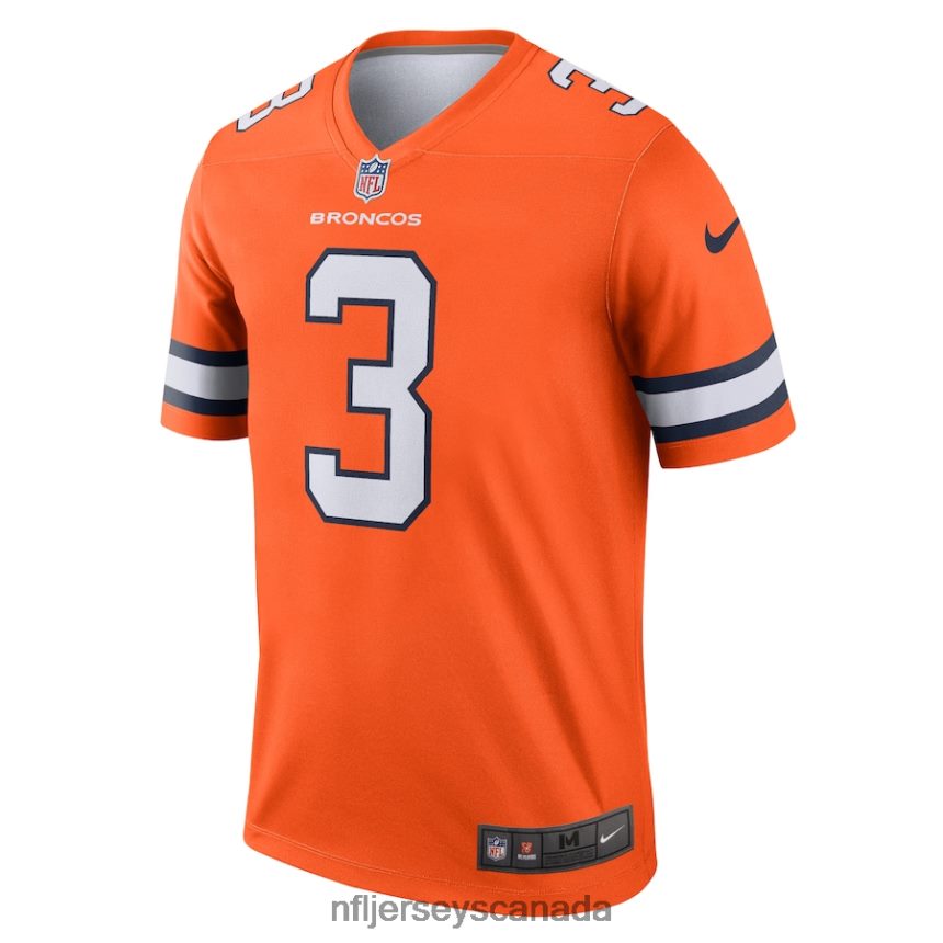 Men Denver Broncos Russell Wilson Nike Orange Alternate Legend Jersey Clothing NFL TBXFR6891