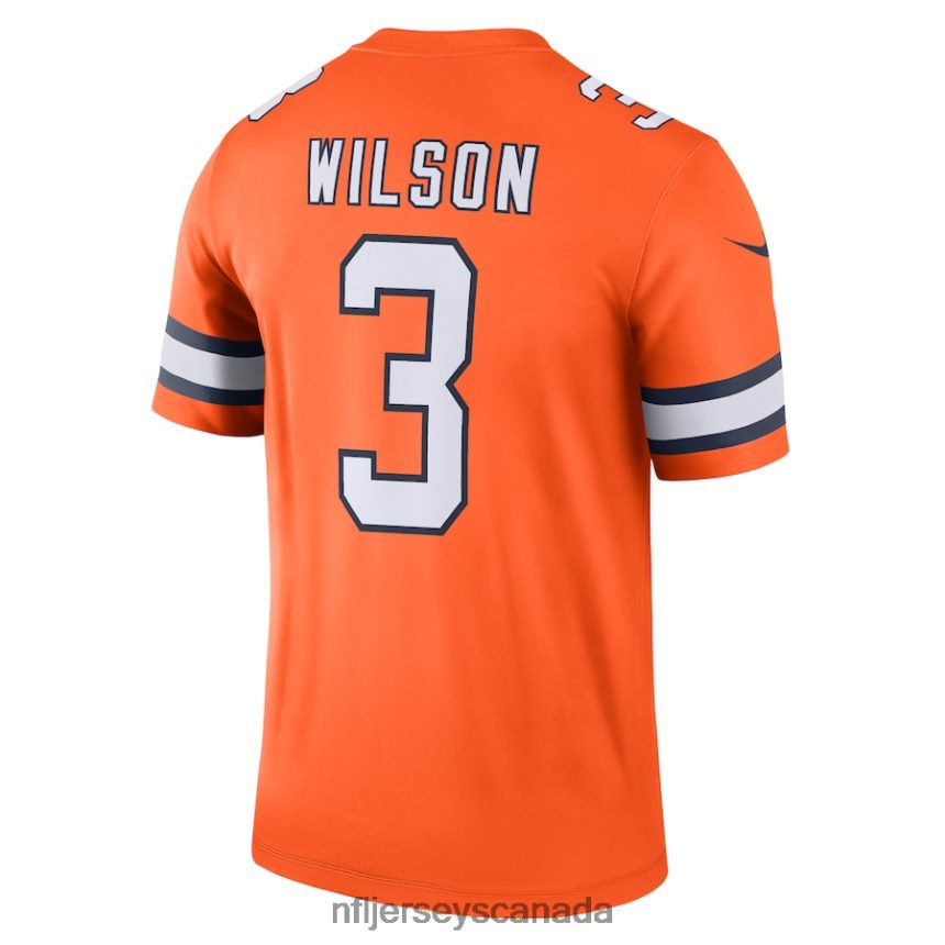 Men Denver Broncos Russell Wilson Nike Orange Alternate Legend Jersey Clothing NFL TBXFR6891