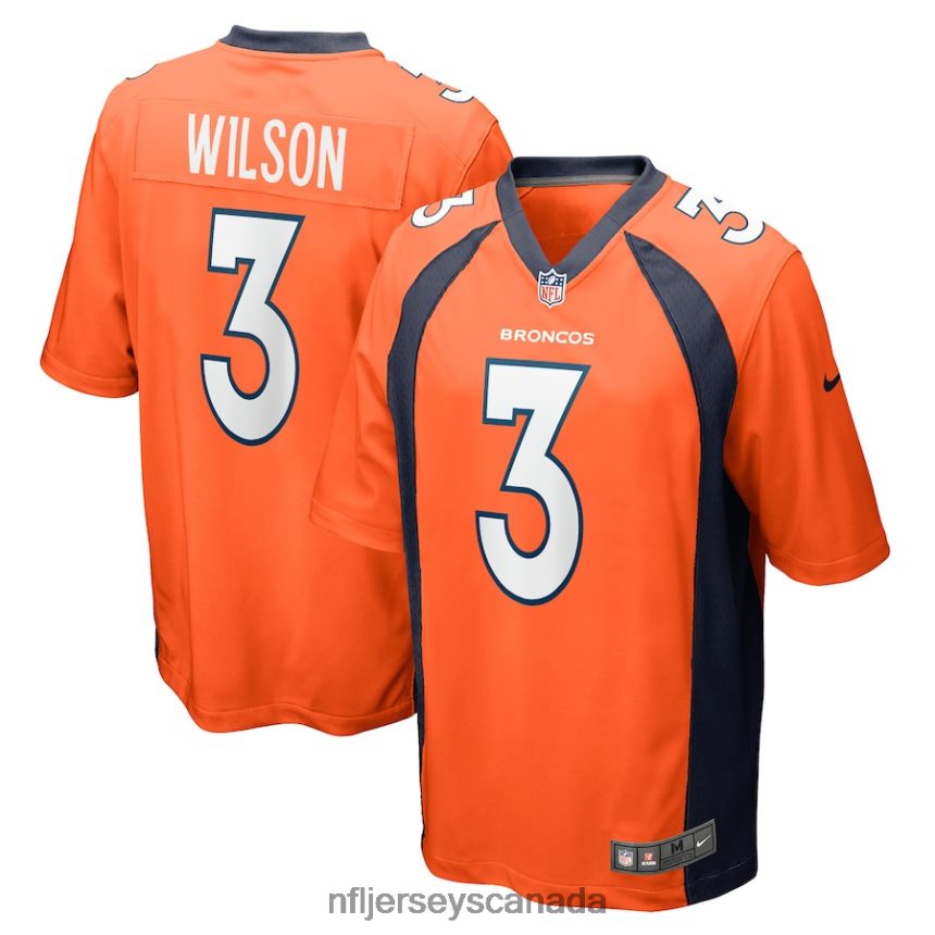 Men Denver Broncos Russell Wilson Nike Orange Game Jersey Clothing NFL TBXFR61106