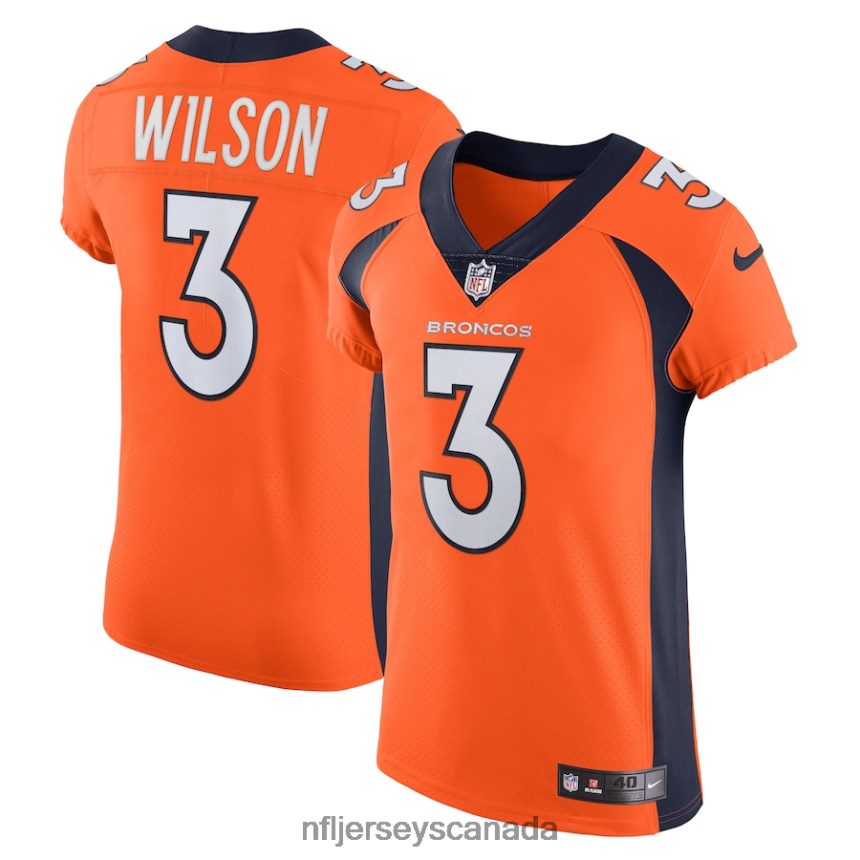 Men Denver Broncos Russell Wilson Nike Orange Vapor Elite Jersey Clothing NFL TBXFR63784