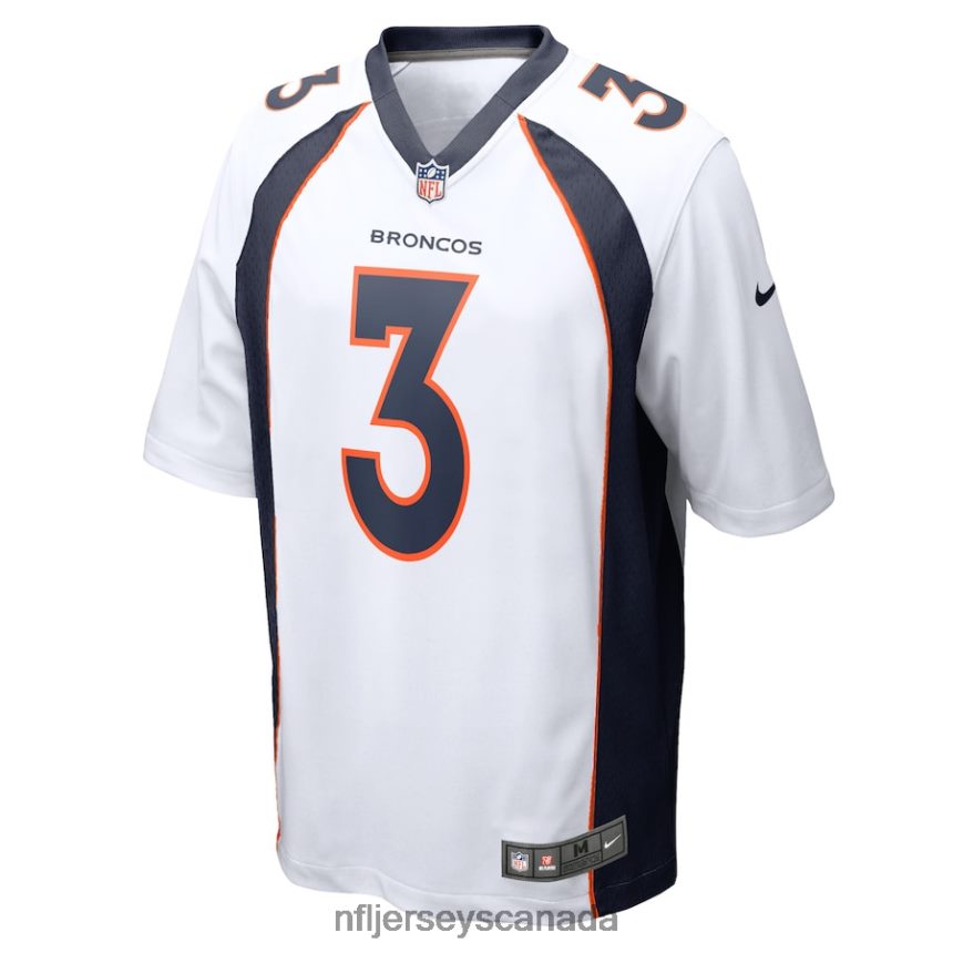 Men Denver Broncos Russell Wilson Nike White Game Jersey Clothing NFL TBXFR61694