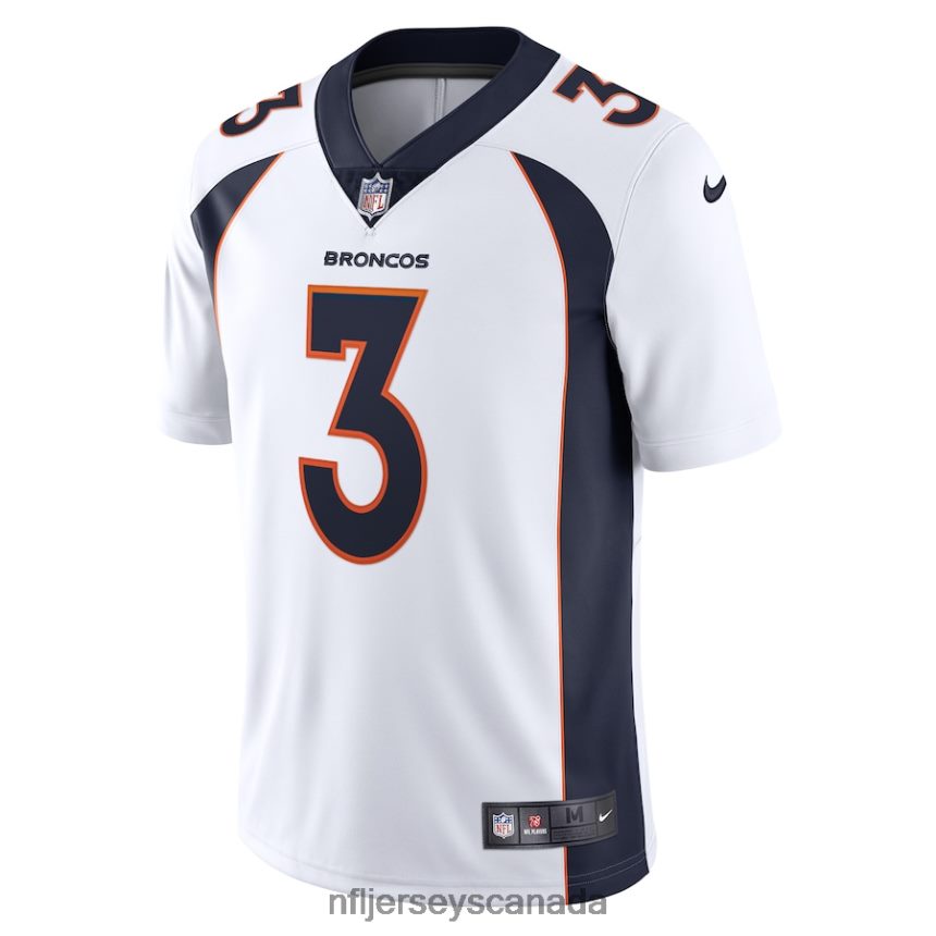 Men Denver Broncos Russell Wilson Nike White Team Vapor Limited Jersey Clothing NFL TBXFR6579