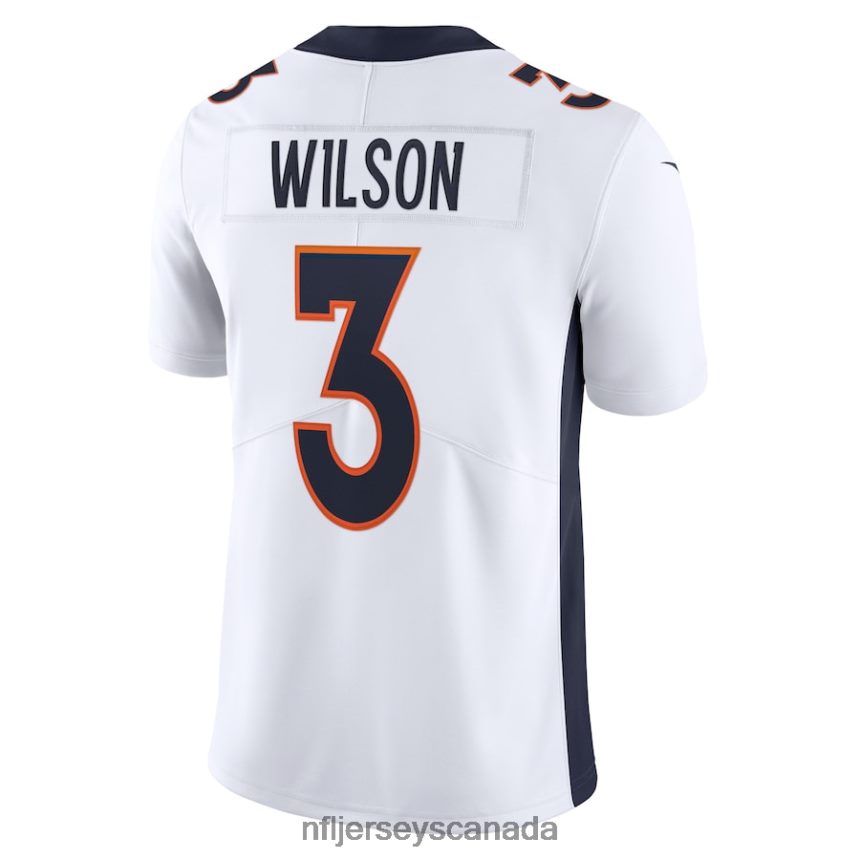 Men Denver Broncos Russell Wilson Nike White Team Vapor Limited Jersey Clothing NFL TBXFR6579
