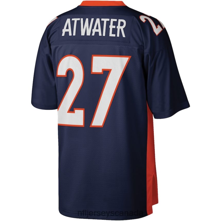 Men Denver Broncos Steve Atwater Mitchell  Ness Navy Legacy Replica Jersey Clothing NFL TBXFR63393