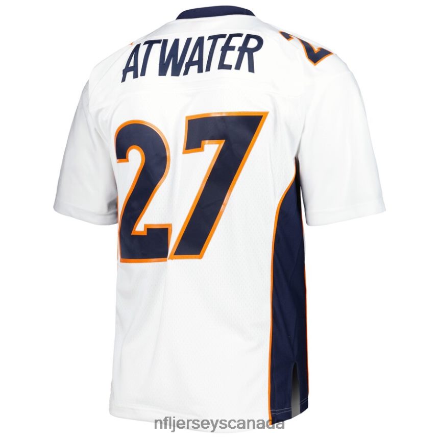 Men Denver Broncos Steve Atwater Mitchell  Ness White 1998 Legacy Replica Jersey Clothing NFL TBXFR61120