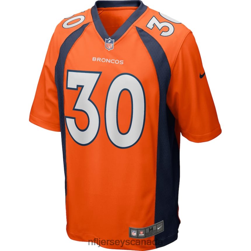 Men Denver Broncos Terrell Davis Nike Orange Game Retired Player Jersey Clothing NFL TBXFR6720