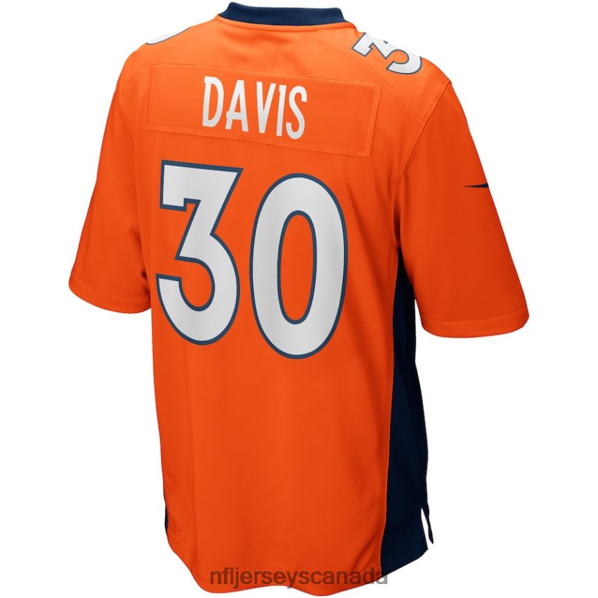 Men Denver Broncos Terrell Davis Nike Orange Game Retired Player Jersey Clothing NFL TBXFR6720