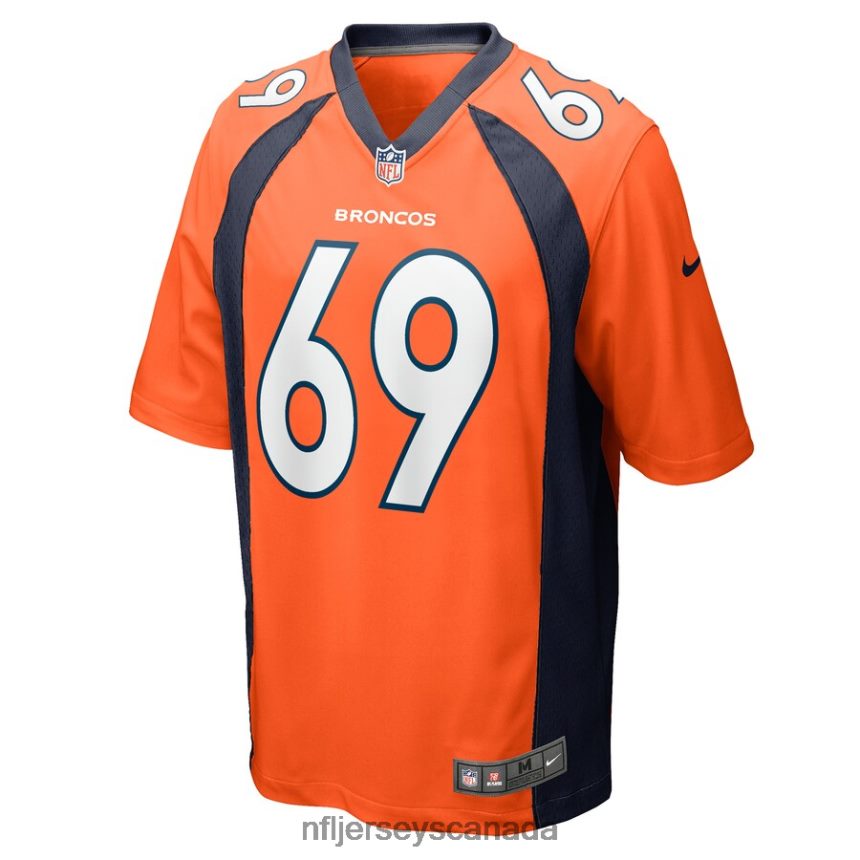 Men Denver Broncos Tom Compton Nike Orange Game Player Jersey Clothing NFL TBXFR66343