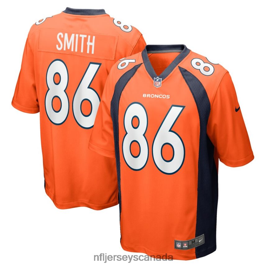 Men Denver Broncos Vyncint Smith Nike Orange Game Player Jersey Clothing NFL TBXFR66093
