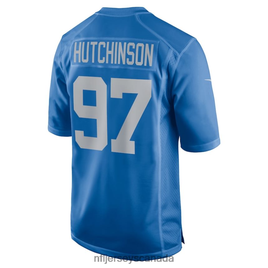 Men Detroit Lions Aidan Hutchinson Nike Blue Player Game Jersey Clothing NFL TBXFR62730