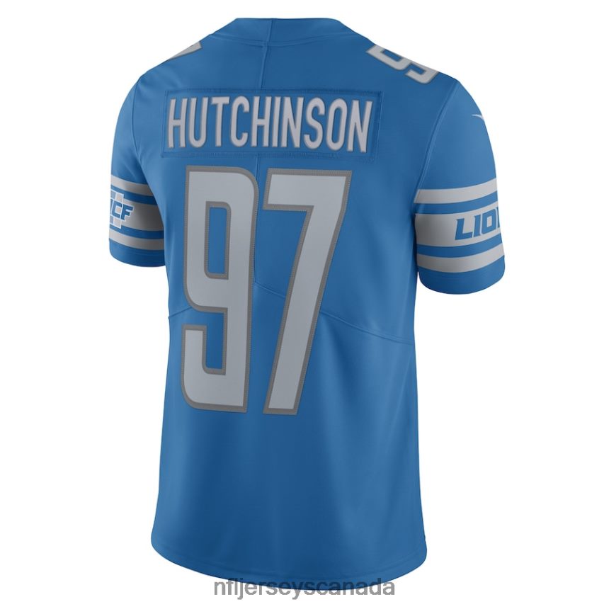 Men Detroit Lions Aidan Hutchinson Nike Blue Team Vapor Limited Jersey Clothing NFL TBXFR632