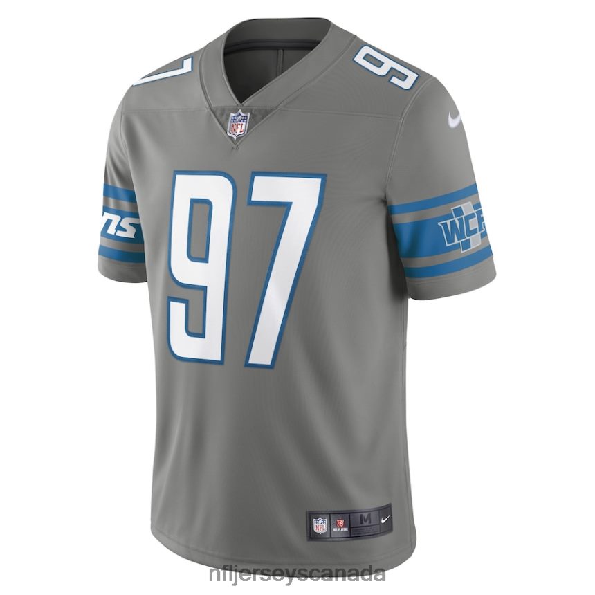 Men Detroit Lions Aidan Hutchinson Nike Steel Alternate Team Vapor Limited Jersey Clothing NFL TBXFR6293