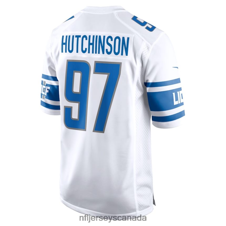 Men Detroit Lions Aidan Hutchinson Nike White Player Game Jersey Clothing NFL TBXFR679