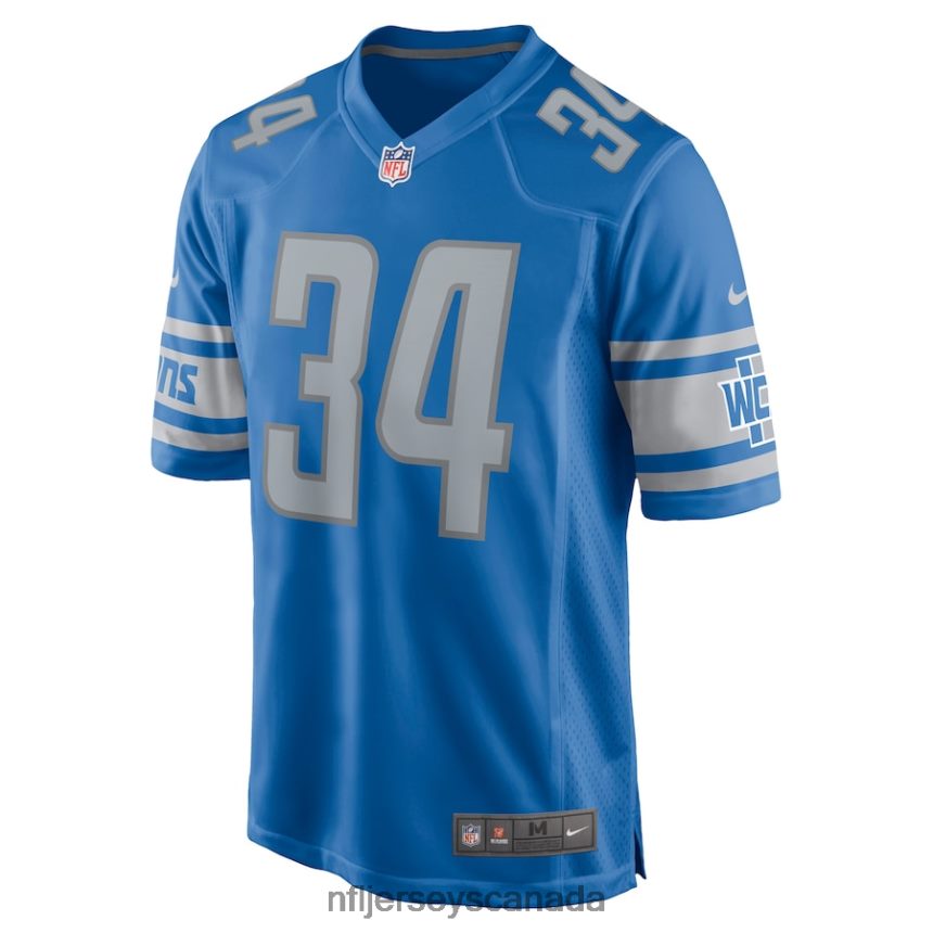 Men Detroit Lions Alex Anzalone Nike Blue Game Jersey Clothing NFL TBXFR61098