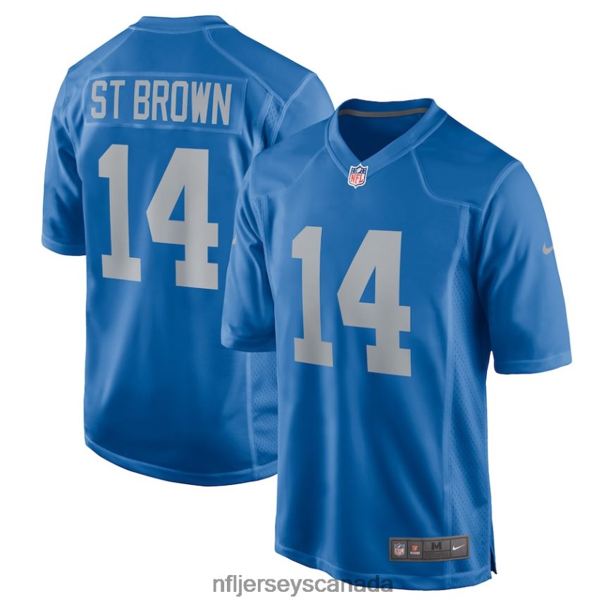 Men Detroit Lions Amon-Ra St Brown Nike Blue Player Game Jersey Clothing NFL TBXFR62945