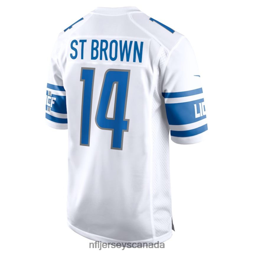 Men Detroit Lions Amon-Ra St Brown Nike White Player Game Jersey Clothing NFL TBXFR669