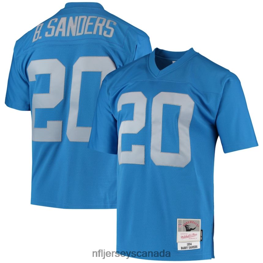 Men Detroit Lions Barry Sanders Mitchell  Ness Blue 1994 Legacy Replica Jersey Clothing NFL TBXFR61551