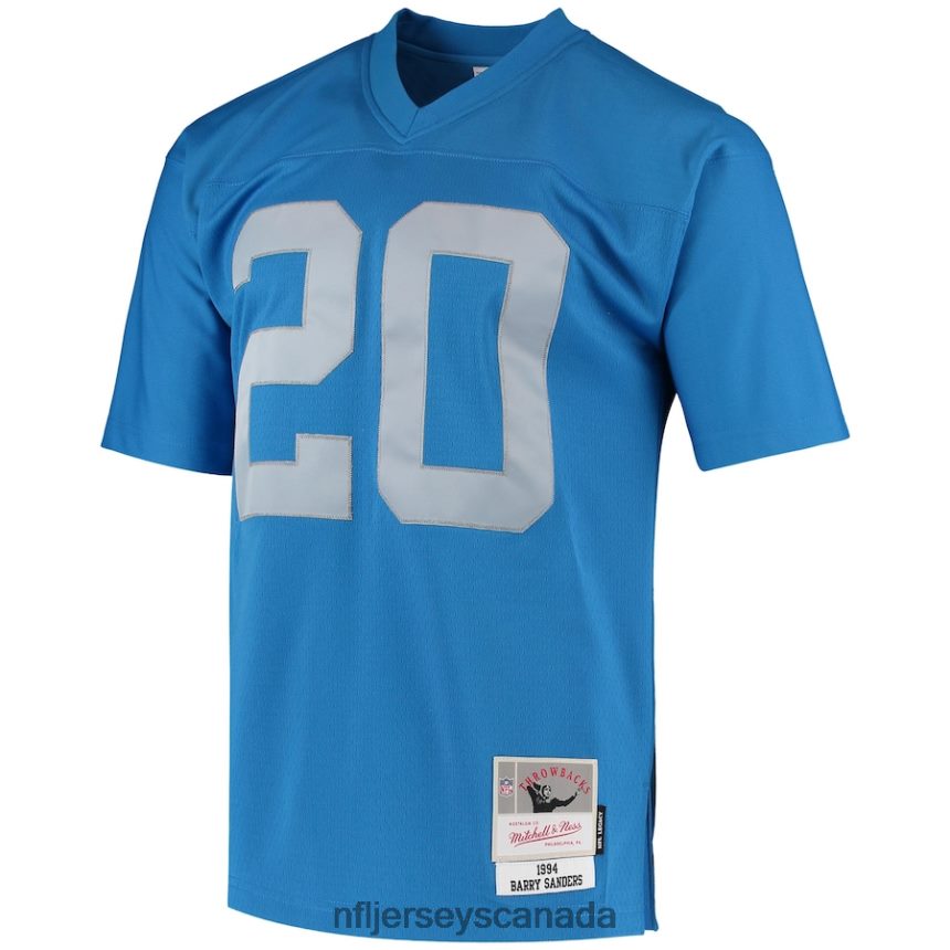 Men Detroit Lions Barry Sanders Mitchell  Ness Blue 1994 Legacy Replica Jersey Clothing NFL TBXFR61551