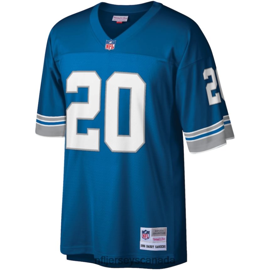 Men Detroit Lions Barry Sanders Mitchell  Ness Blue Legacy Replica Jersey Clothing NFL TBXFR61430