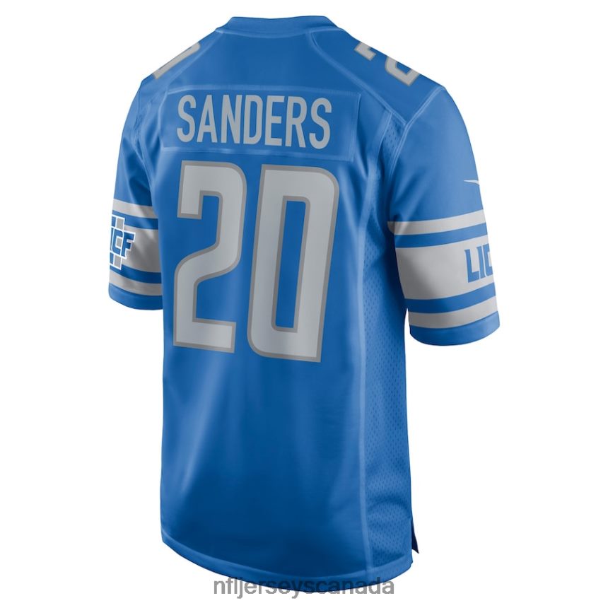 Men Detroit Lions Barry Sanders Nike Blue Game Retired Player Jersey Clothing NFL TBXFR6168