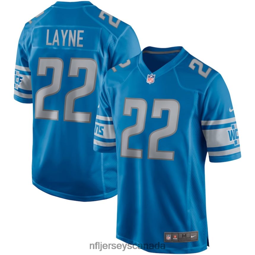 Men Detroit Lions Bobby Layne Nike Blue Game Retired Player Jersey Clothing NFL TBXFR62710