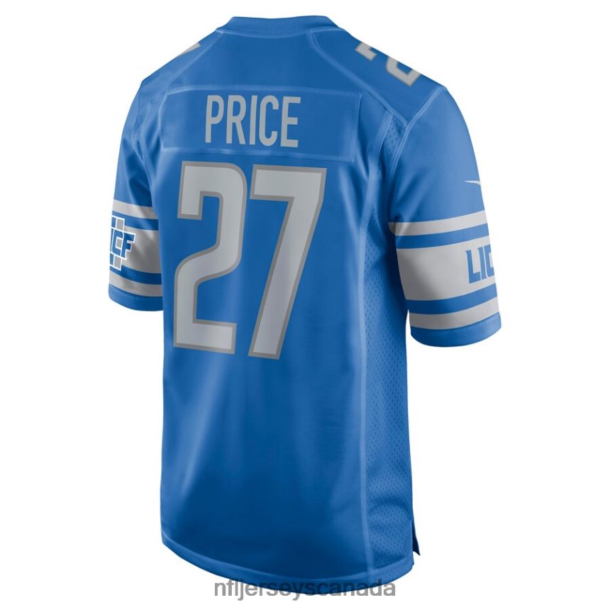 Men Detroit Lions Bobby Price Nike Blue Player Game Jersey Clothing NFL TBXFR66128