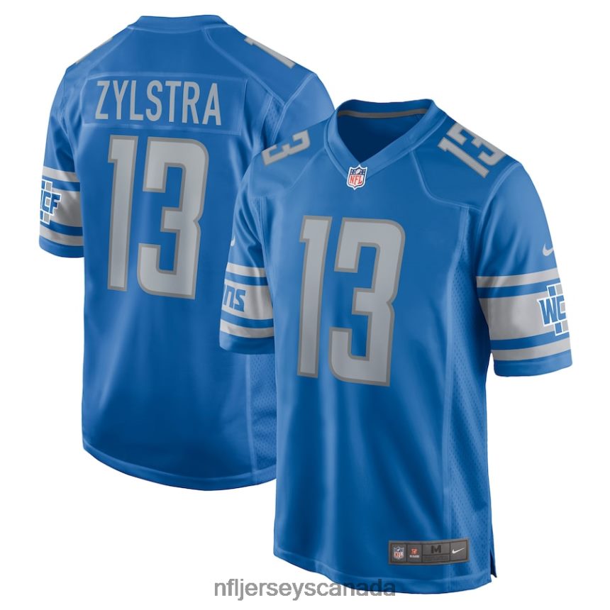 Men Detroit Lions Brandon Zylstra Nike Blue Home Game Player Jersey Clothing NFL TBXFR63668
