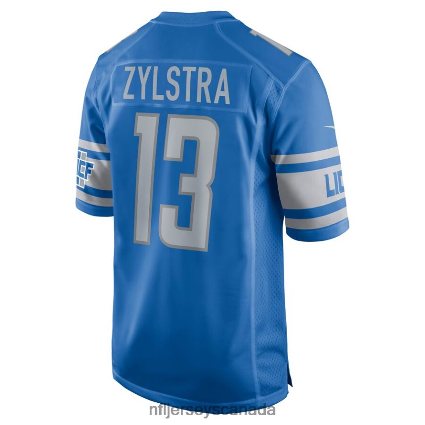 Men Detroit Lions Brandon Zylstra Nike Blue Home Game Player Jersey Clothing NFL TBXFR63668