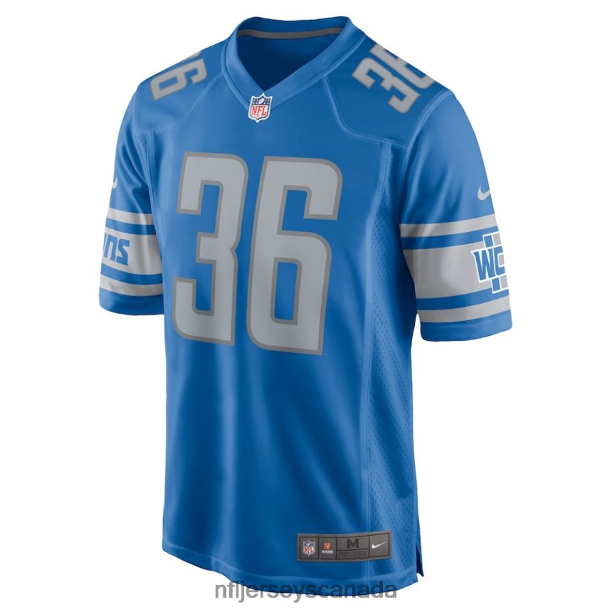 Men Detroit Lions Chase Lucas Nike Blue Player Game Jersey Clothing NFL TBXFR64414