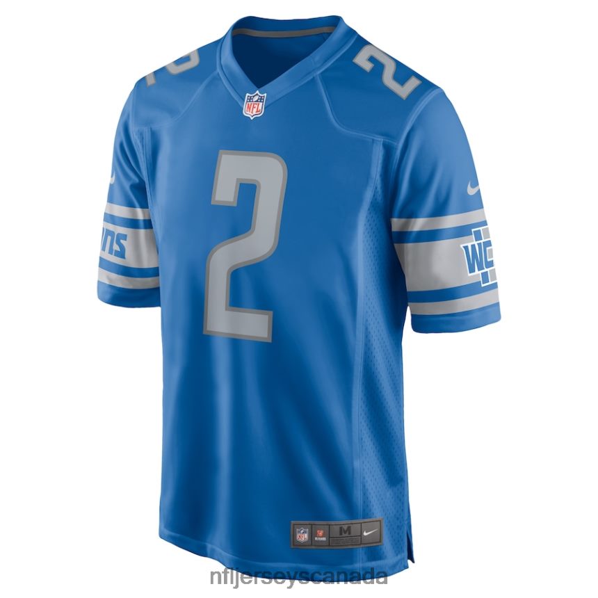 Men Detroit Lions Chauncey Gardner-Johnson Nike Blue Game Player Jersey Clothing NFL TBXFR6369