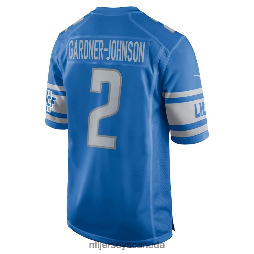 Men Detroit Lions Chauncey Gardner-Johnson Nike Blue Game Player Jersey Clothing NFL TBXFR6369