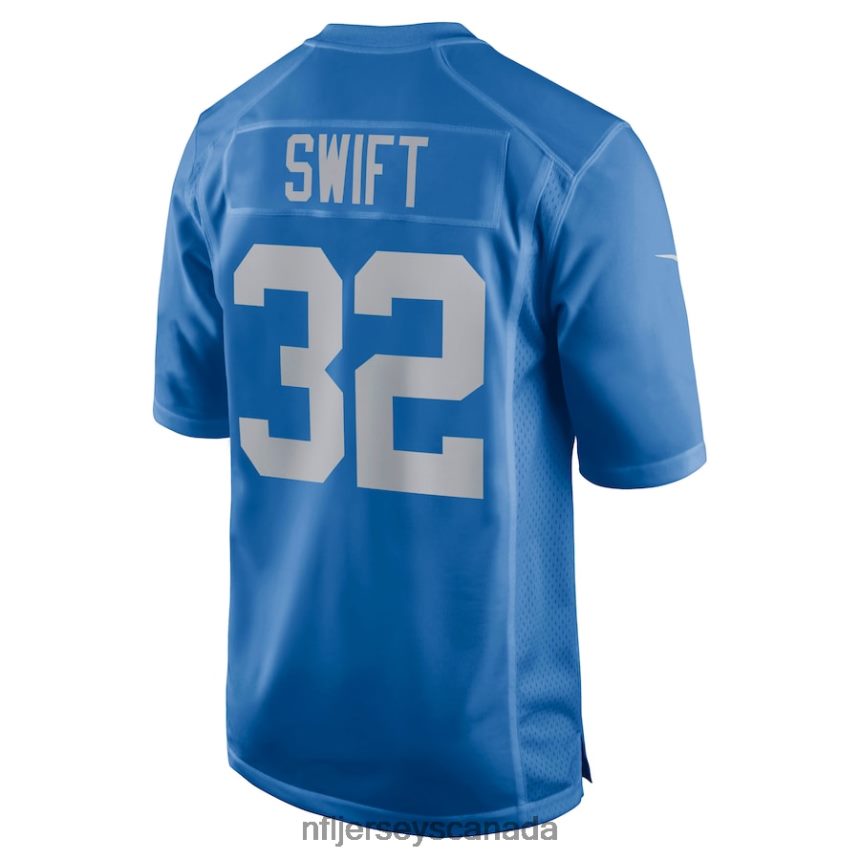 Men Detroit Lions D\Andre Swift Nike Blue Game Player Jersey Clothing NFL TBXFR62806