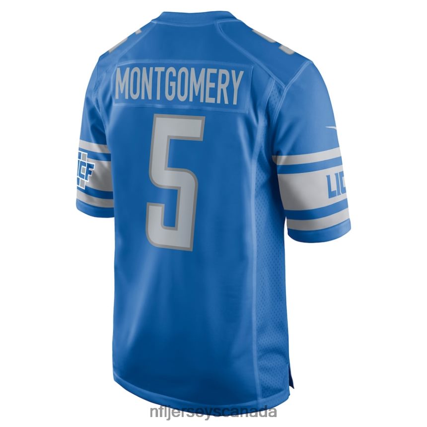 Men Detroit Lions David Montgomery Nike Blue Game Player Jersey Clothing NFL TBXFR6780