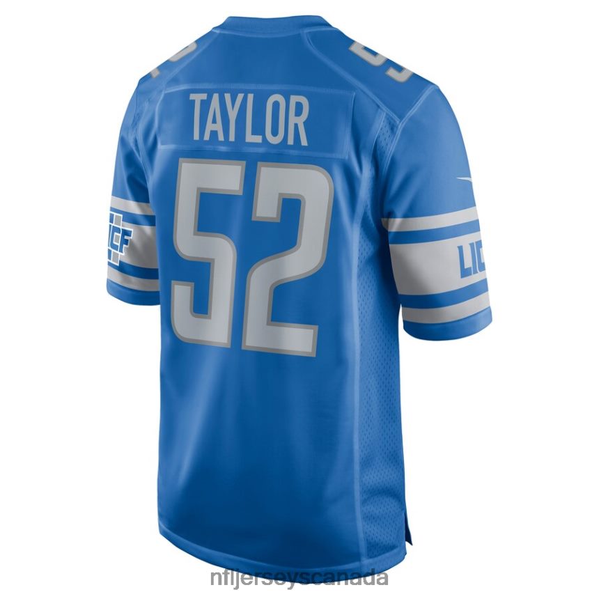 Men Detroit Lions Demetrius Taylor Nike Blue Home Game Player Jersey Clothing NFL TBXFR65949