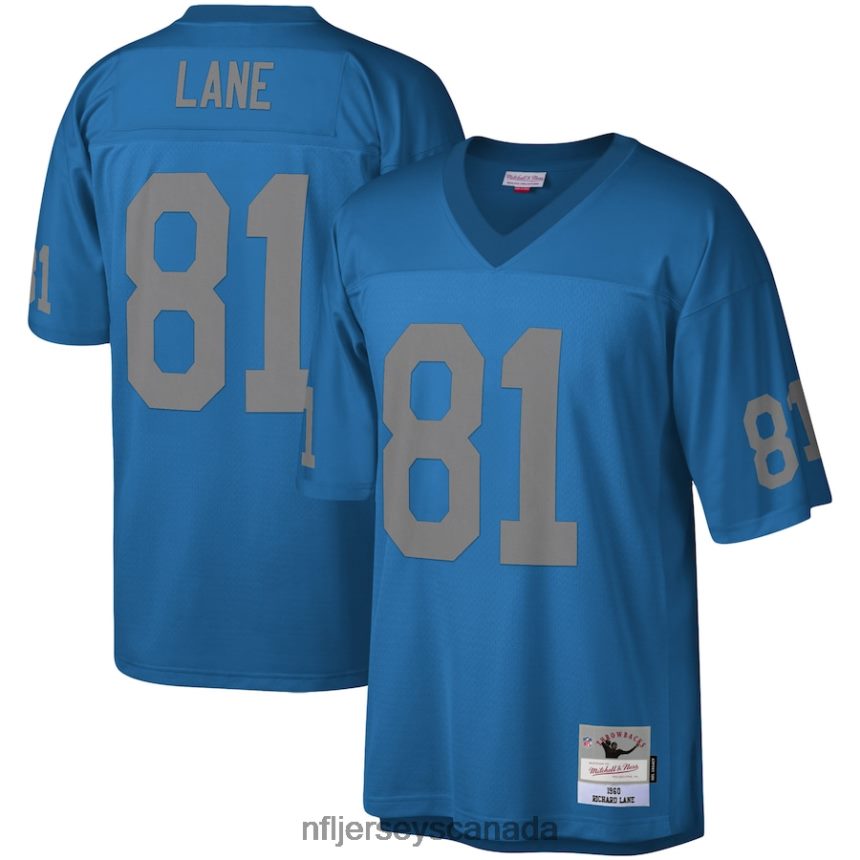 Men Detroit Lions Dick Night Train Lane Mitchell  Ness Blue Legacy Replica Jersey Clothing NFL TBXFR63000