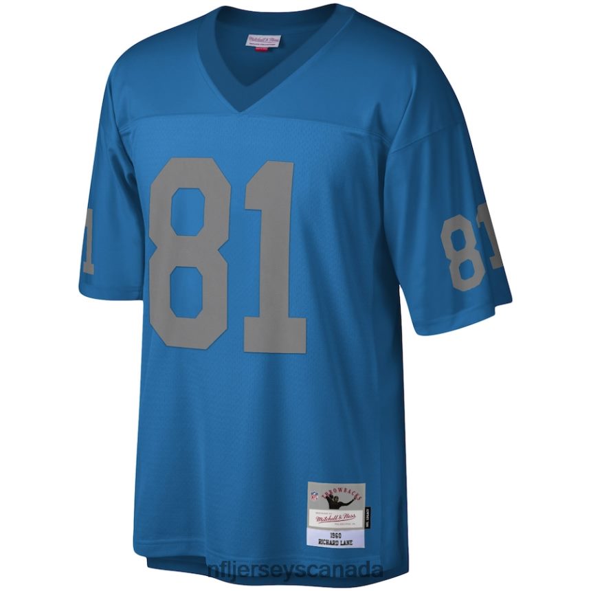 Men Detroit Lions Dick \Night Train\ Lane Mitchell  Ness Blue Legacy Replica Jersey Clothing NFL TBXFR63000