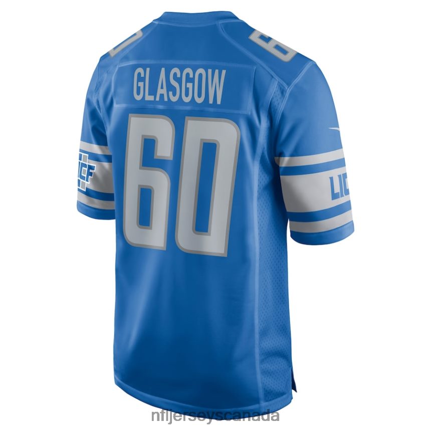 Men Detroit Lions Graham Glasgow Nike Blue Game Jersey Clothing NFL TBXFR61788
