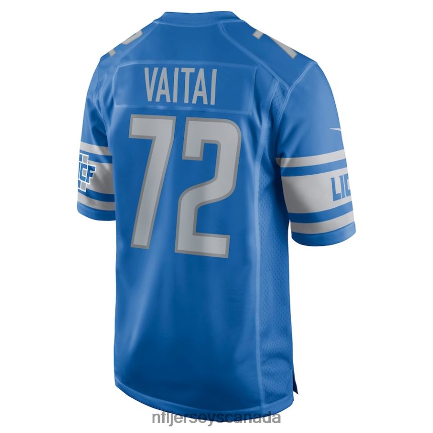 Men Detroit Lions Halapoulivaati Vaitai Nike Blue Game Jersey Clothing NFL TBXFR65749