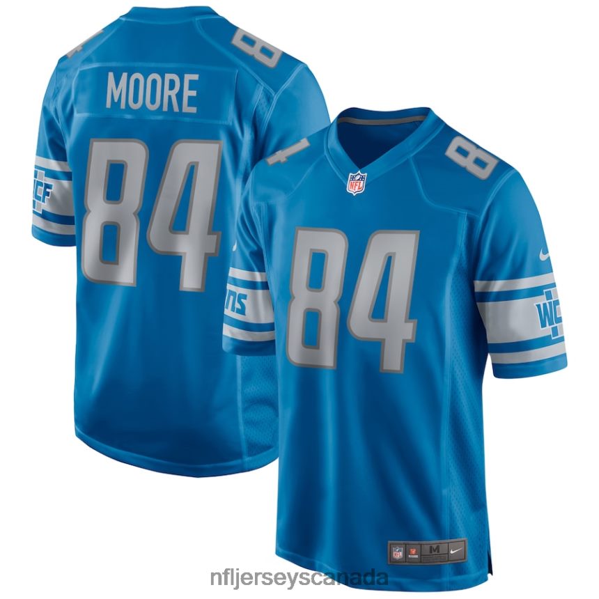 Men Detroit Lions Herman Moore Nike Blue Game Retired Player Jersey Clothing NFL TBXFR66996