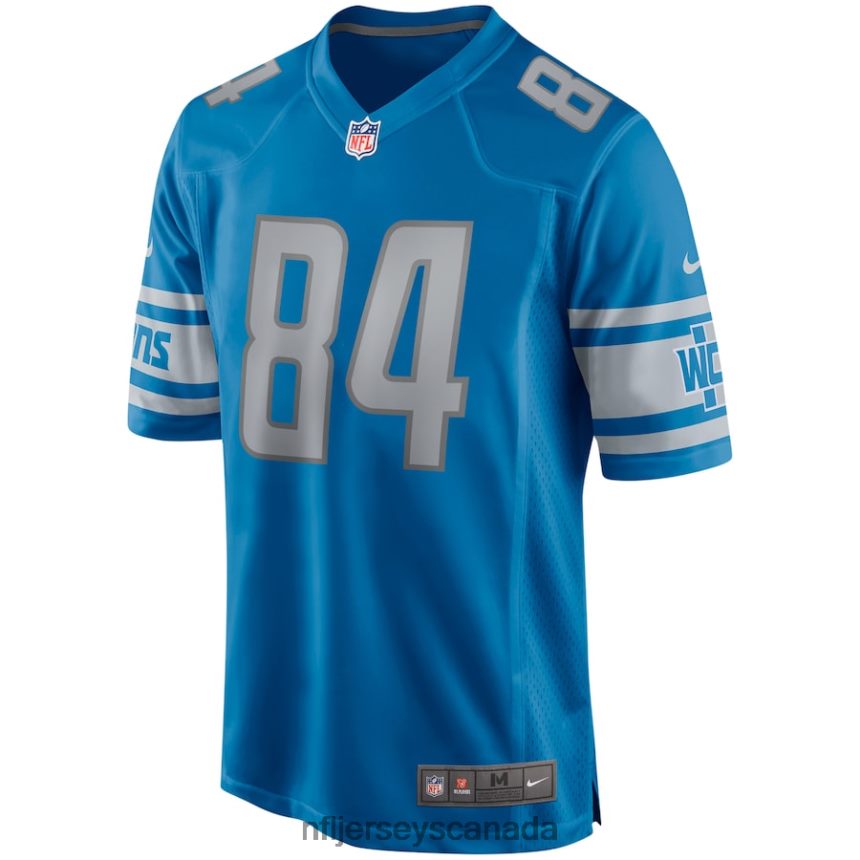 Men Detroit Lions Herman Moore Nike Blue Game Retired Player Jersey Clothing NFL TBXFR66996