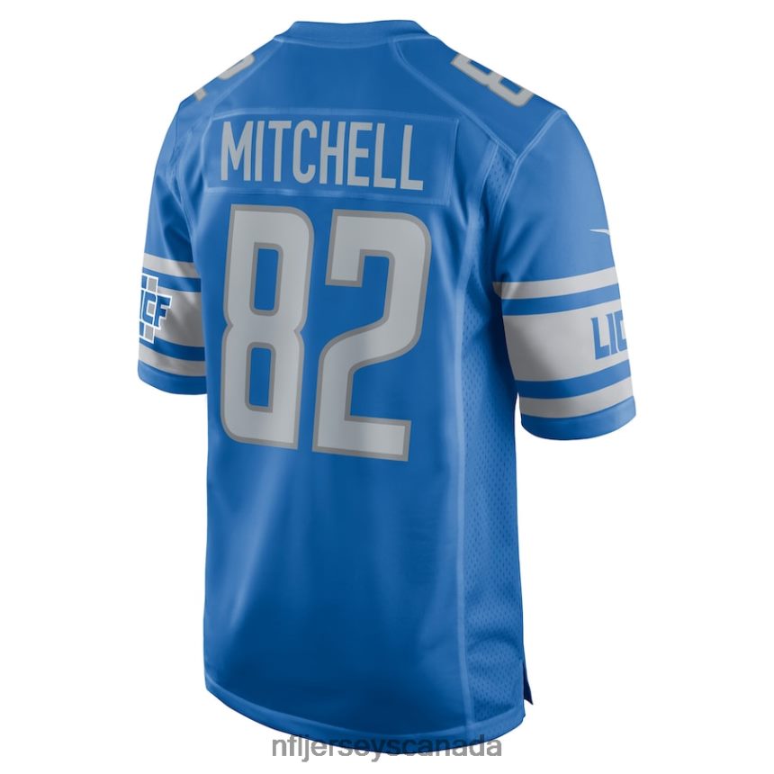 Men Detroit Lions James Mitchell Nike Blue Player Game Jersey Clothing NFL TBXFR62298