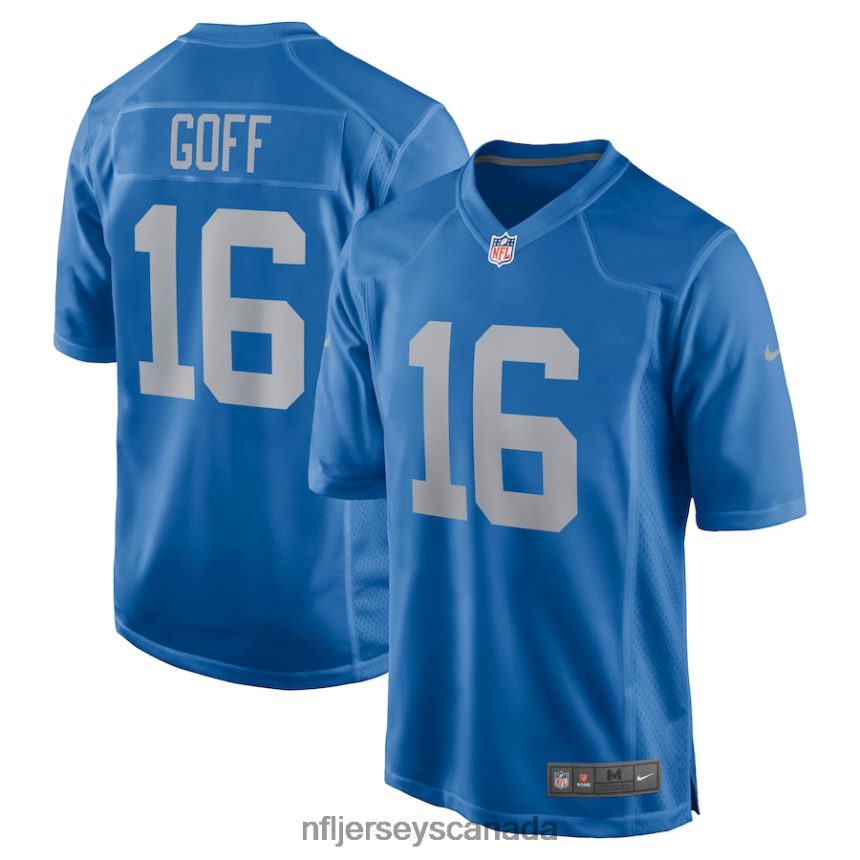 Men Detroit Lions Jared Goff Nike Blue Game Player Jersey Clothing NFL TBXFR65075