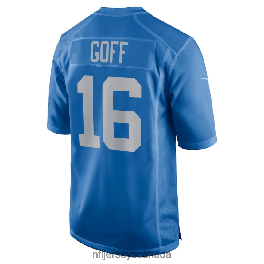 Men Detroit Lions Jared Goff Nike Blue Game Player Jersey Clothing NFL TBXFR65075