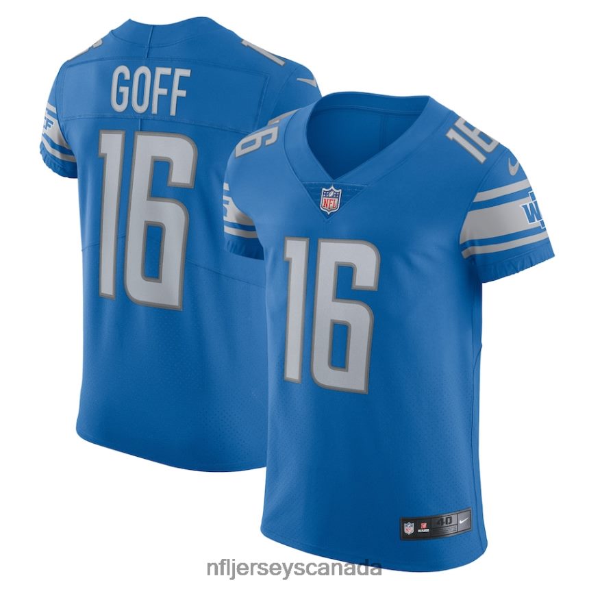 Men Detroit Lions Jared Goff Nike Blue Vapor Elite Player Jersey Clothing NFL TBXFR61326