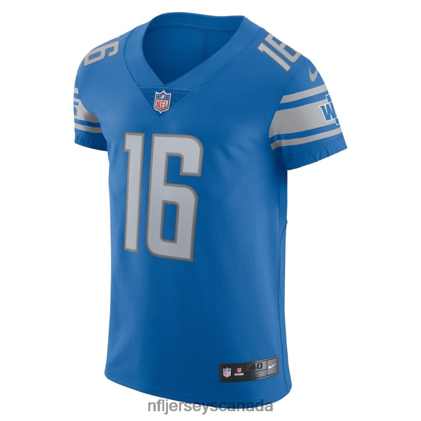 Men Detroit Lions Jared Goff Nike Blue Vapor Elite Player Jersey Clothing NFL TBXFR61326