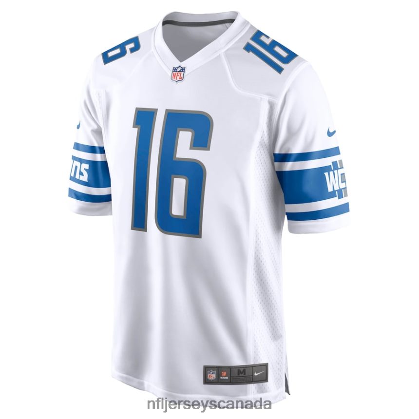 Men Detroit Lions Jared Goff Nike White Game Jersey Clothing NFL TBXFR61002