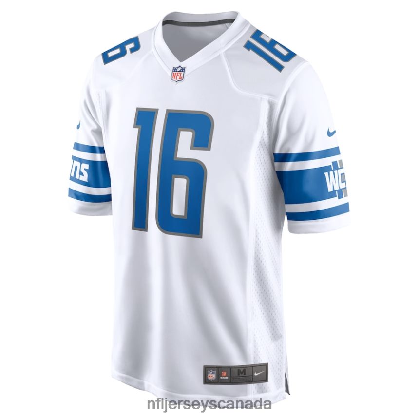 Men Detroit Lions Jared Goff Nike White Team Game Jersey Clothing NFL TBXFR63051